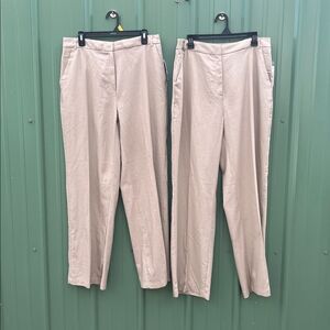 Sofia Jeans Linen Blend Wide Leg Pants 32" Inseam 2-Pack Sizes 12